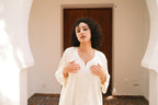 The Ivory Gandora embroidery and drape