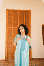The Aegean Gandora embroidery and drape